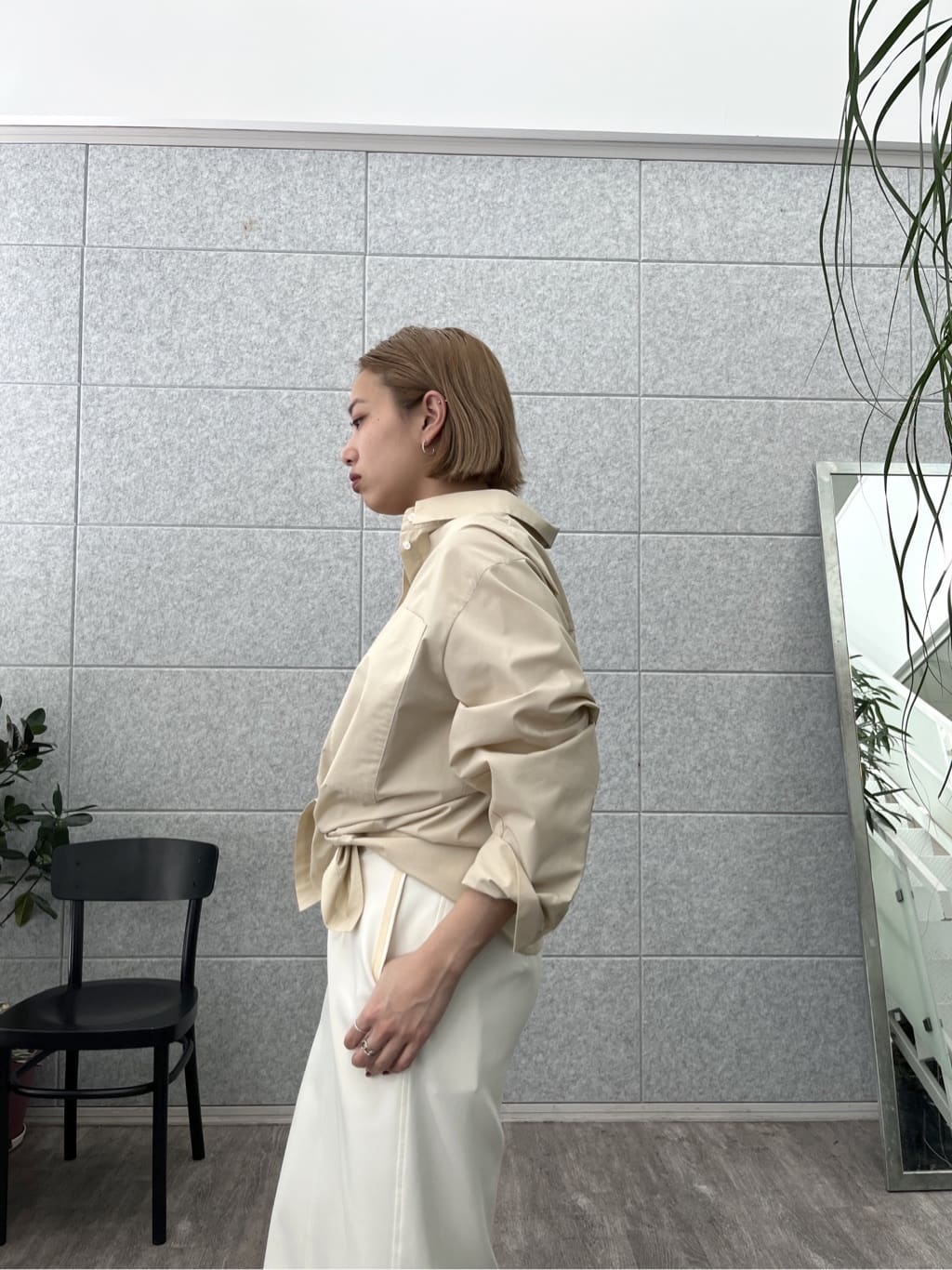 Harukaさんの「INDIVI｜Timeless｜ビッグポケットフォルムシャツ【接触冷感】」を使ったコーディネート