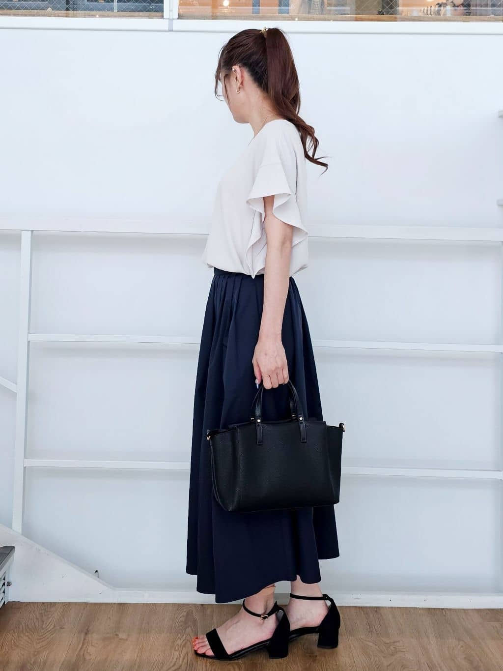 ゆゆさんの「SHOO･LA･RUE｜【高レビュー/着丈選べる】華やかさをプラスする アソートロングスカート」を使ったコーディネート