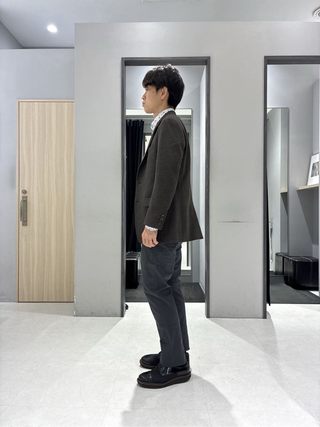 わいずみさんの「TAKEO KIKUCHI｜【None Of Stress】アクティブジャージ 千鳥 ジャケット」を使ったコーディネート