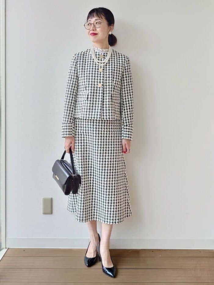 MUTSUKOさんの「UNTITLED｜【セットアップ可能】クラシックチドリ ジャケット」を使ったコーディネート
