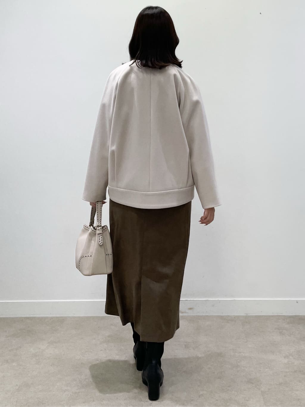 yukariさんの「Reflect｜【ゆったりシルエット】ジャージメルトンコクーンジャケット」を使ったコーディネート