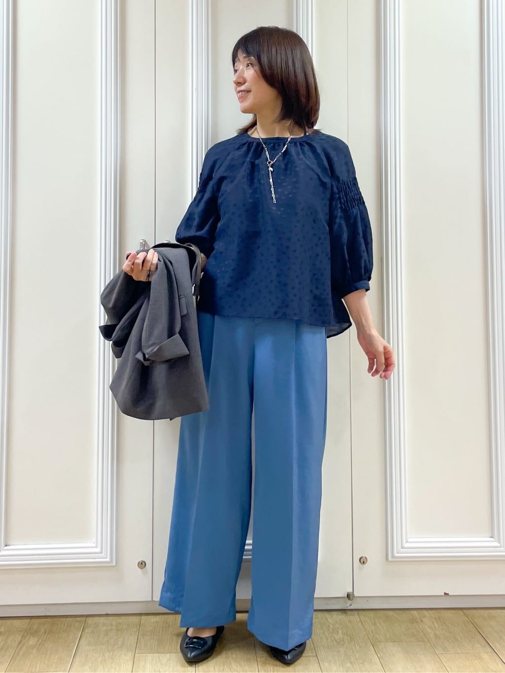 めいさんの「Reflect｜【透けない】フルレングスワイドストレートパンツ」を使ったコーディネート