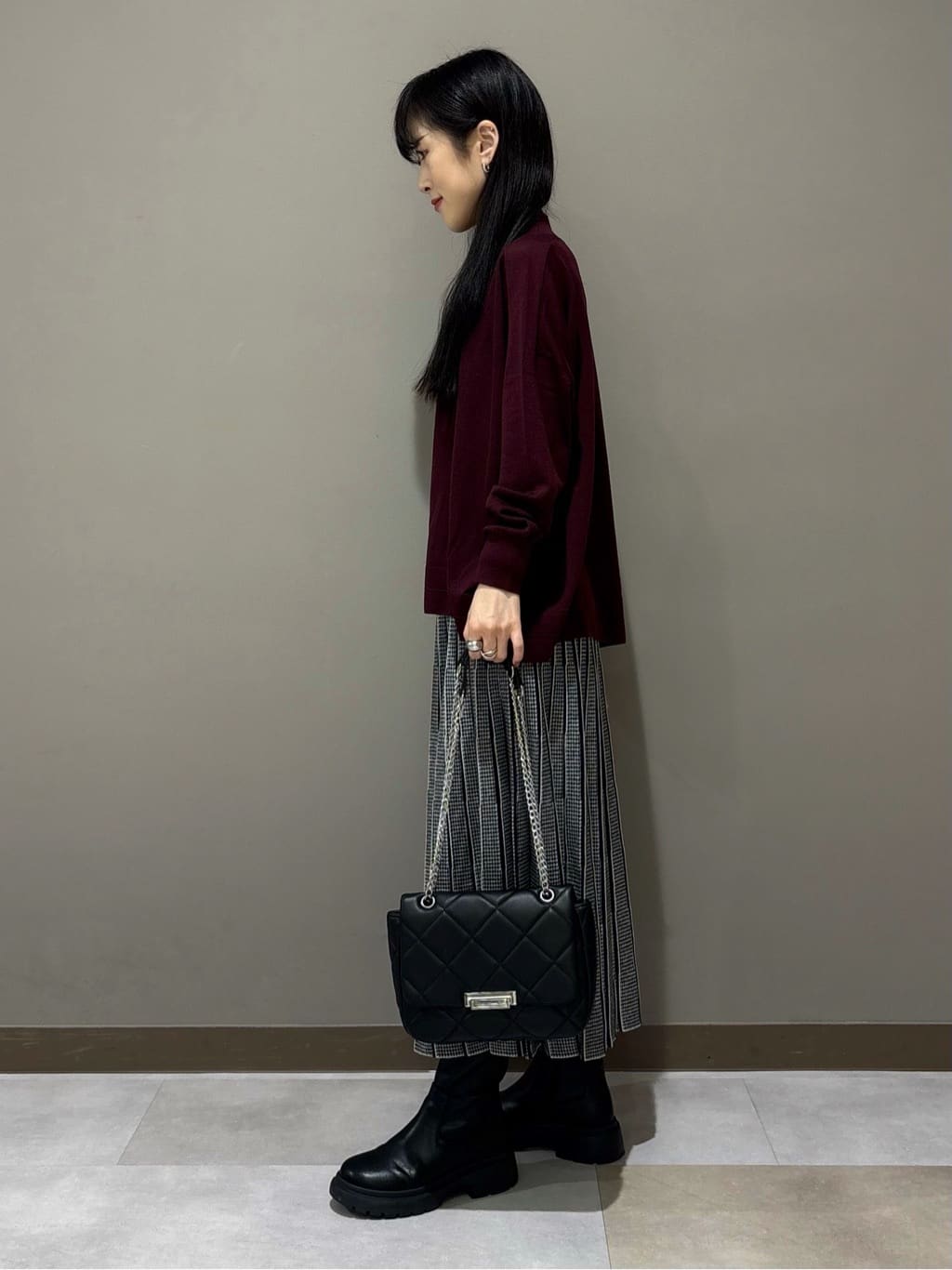 KEIKOさんの「INDIVI｜【洗える】ラメニットカーディガン」を使ったコーディネート