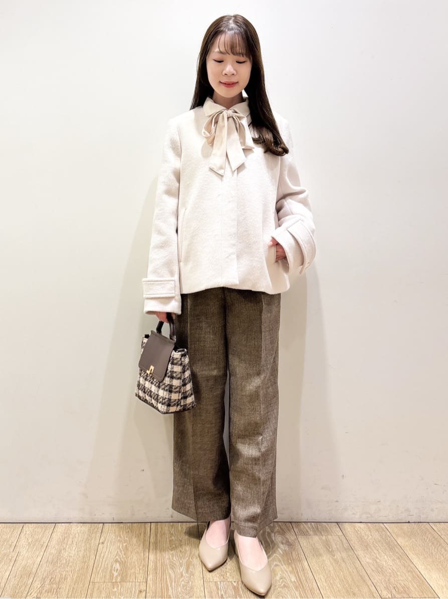 ayaさんの「index｜ノーカラーショートコート」を使ったコーディネート
