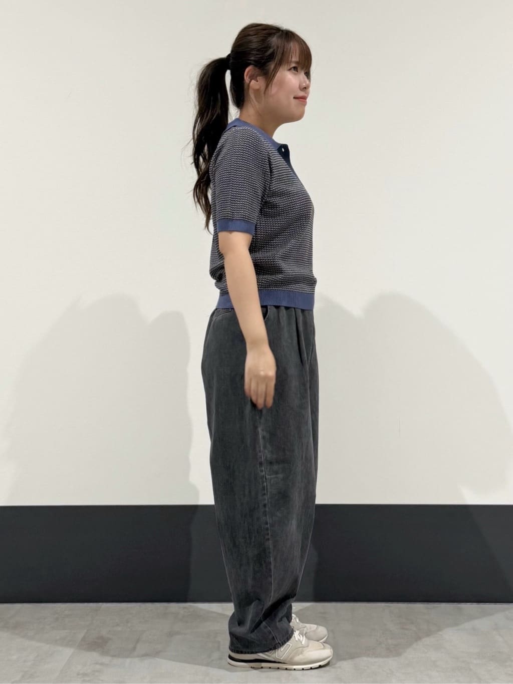 macchaさんの「THE SHOP TK｜柄アソートポロニットシャツ【洗濯機OK】」を使ったコーディネート