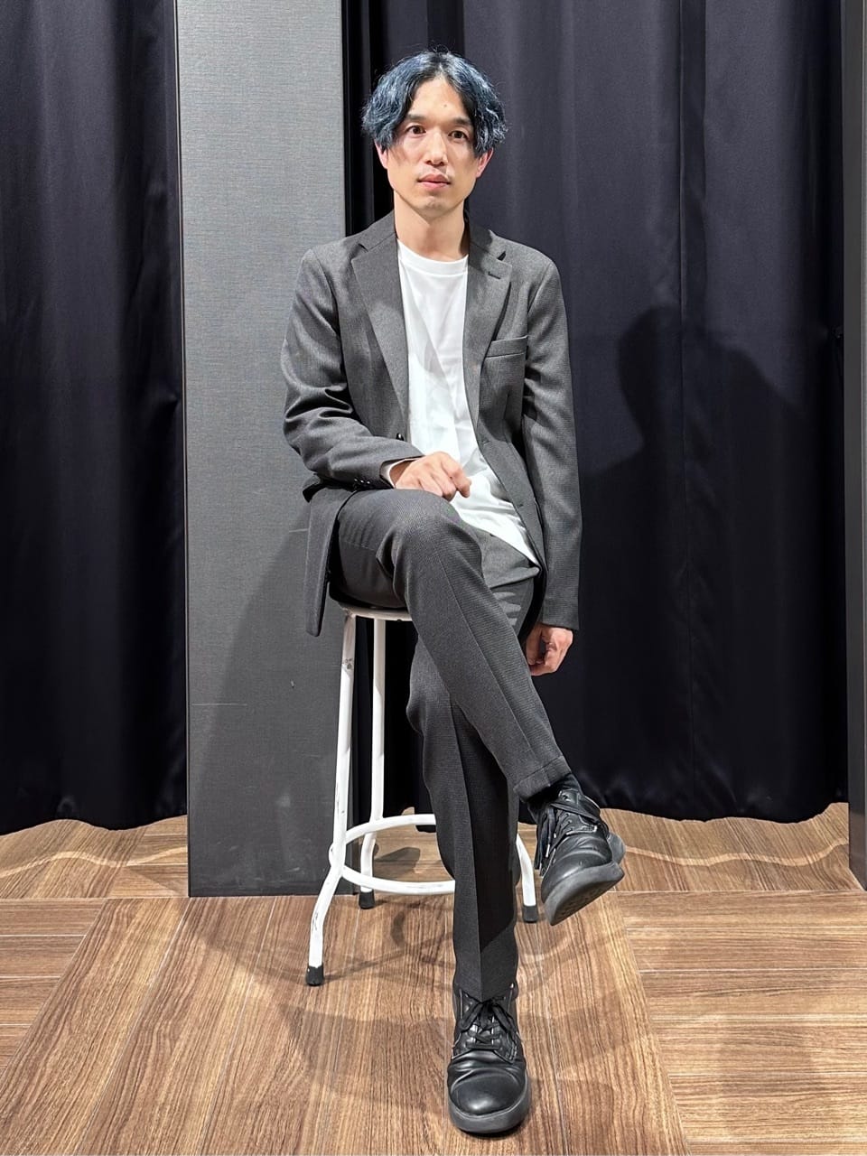 tomoyaさんの「THE SHOP TK｜ハウンドトゥースジャケット 【洗濯機OK/セットアップ可】」を使ったコーディネート