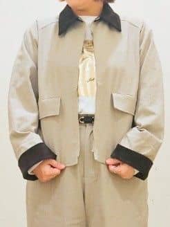 okayuさんの「THE SHOP TK｜カバーオールジャケット【洗える】」を使ったコーディネート