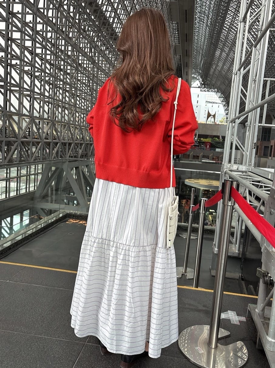 R.Kさんの「UNTITLED｜◆【洗える/夏ワンピ】ストライプワンピース」を使ったコーディネート