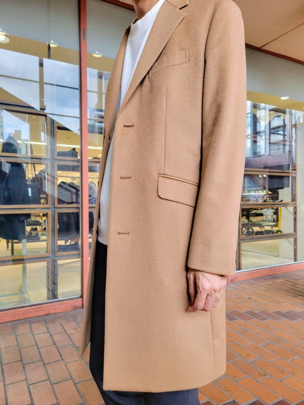 piroyaさんの「TAKEO KIKUCHI｜ウールカシミヤブレンド チェスターコート」を使ったコーディネート