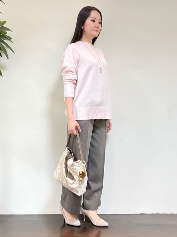 カレンさんの「UNTITLED｜【セットアップ可/洗える】ウールライク ワイドパンツ」を使ったコーディネート