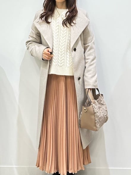 Miwaさんの「UNTITLED｜【日本製／2WAY衿】スタンドカラー ロングコート」を使ったコーディネート