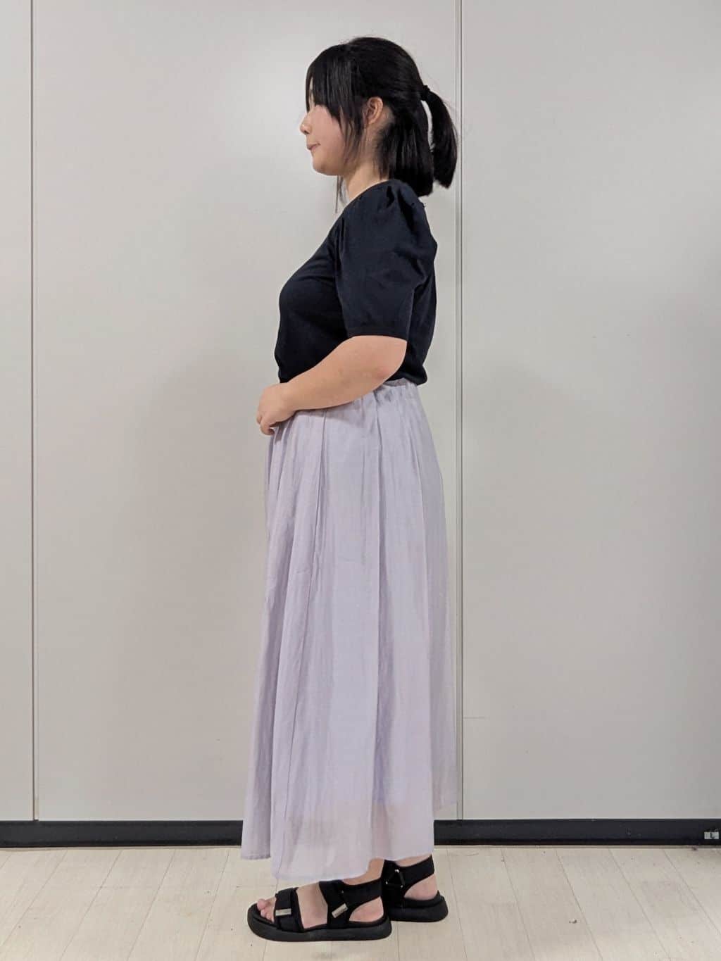 Nonさんの「index｜《7色展開／XS-LLサイズ》多機能タックスリーブトップス【汗ジミ防止／吸水速乾／接触冷感／UVケア」を使ったコーディネート