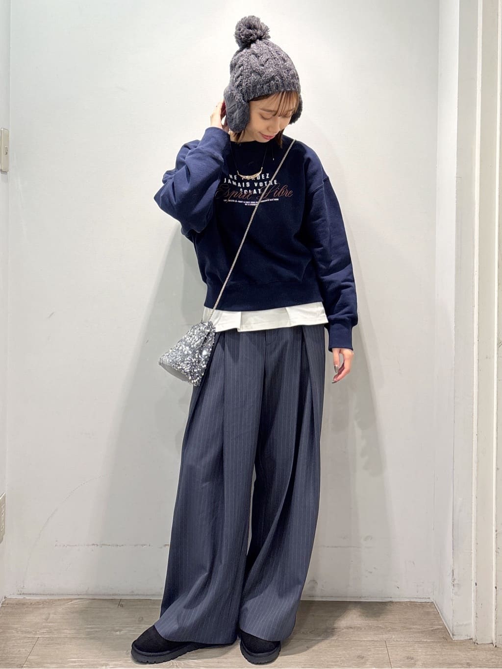 ぶまりんさんの「OPAQUE.CLIP｜裏毛プリント刺繍ロゴ【洗濯機OK】」を使ったコーディネート