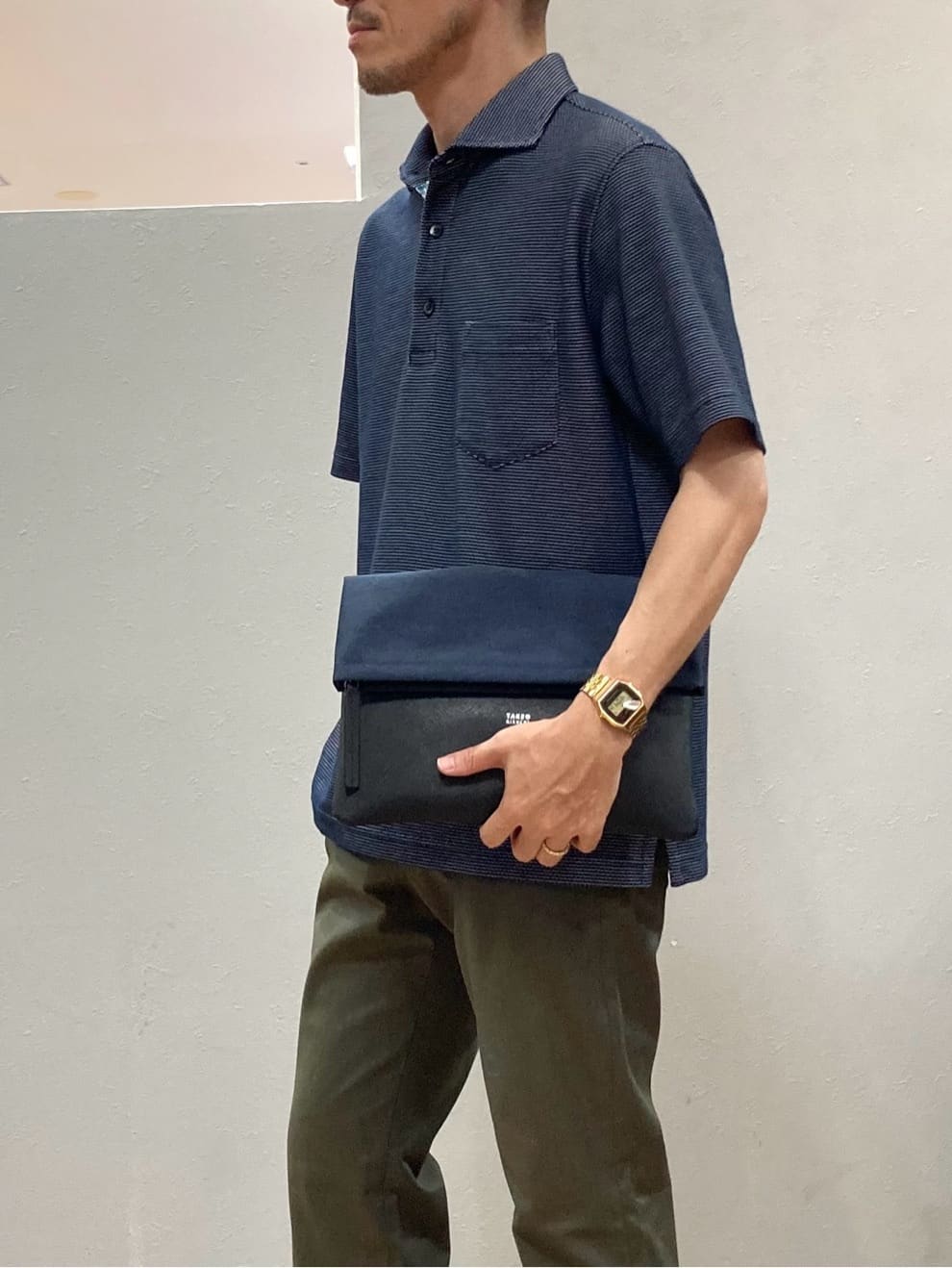 シュンさんの「TAKEO KIKUCHI｜【抗菌防臭／9色5サイズ展開】ハニカムメランジ ポロシャツ」を使ったコーディネート