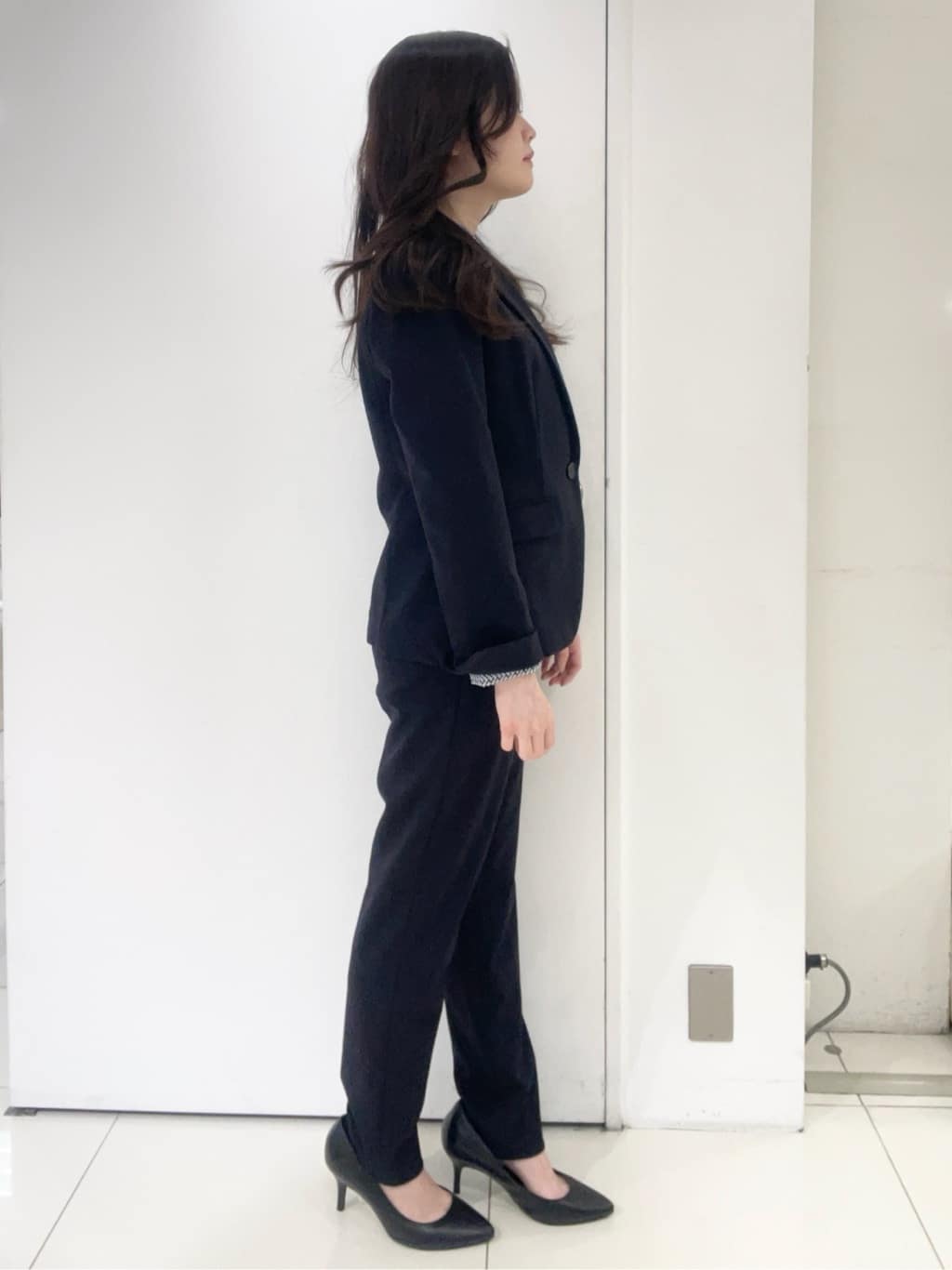moeさんの「UNTITLED｜【洗える/お仕事着】ジオメトリック ハイネックブラウス」を使ったコーディネート