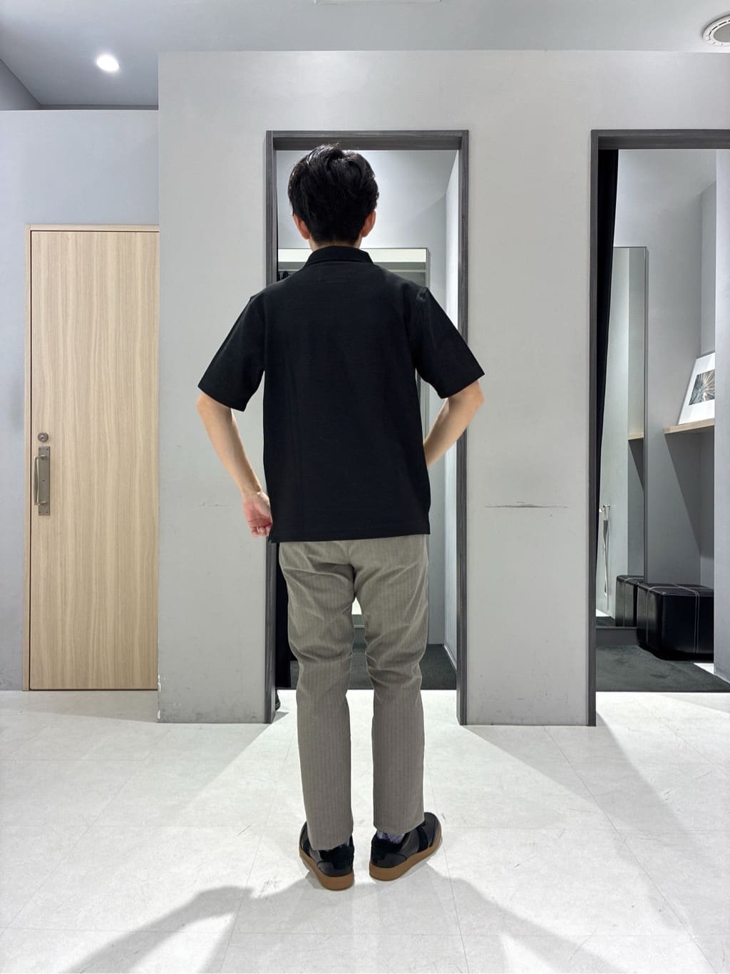 わいずみさんの「TAKEO KIKUCHI｜【抗菌防臭／9色5サイズ展開】ハニカムメランジ ポロシャツ」を使ったコーディネート