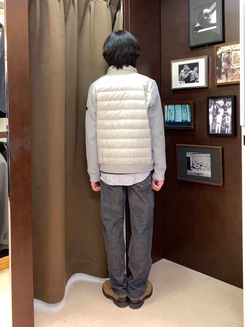 コバヤシさんの「TAKEO KIKUCHI｜ハットモチーフ ジャカード ストライプ シャツ」を使ったコーディネート