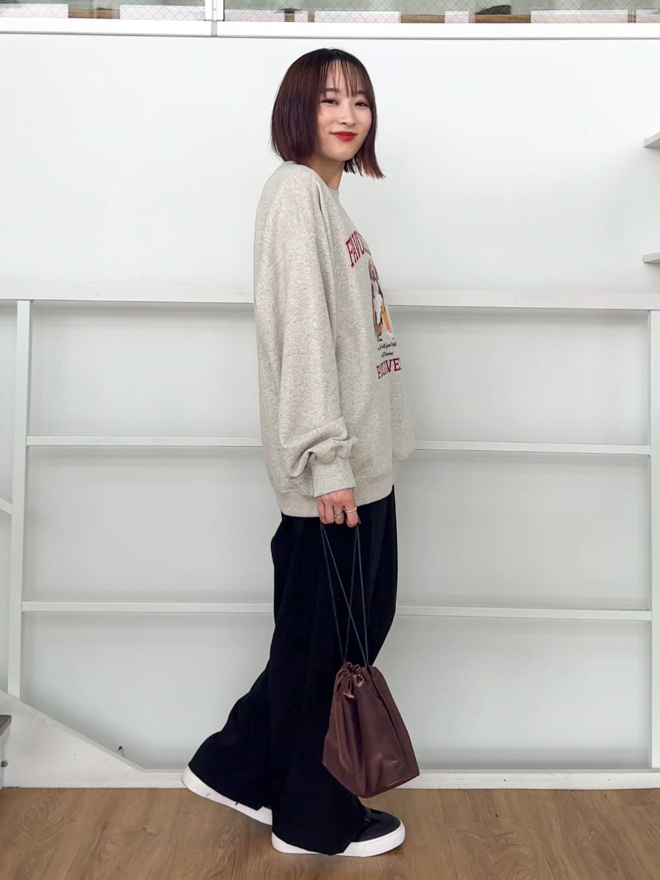 𝐜𝐡𝐢𝐤𝐚さんの「SHOO･LA･RUE｜【着丈選べる/S-LL】触れる度ひんやり ゆるきれい イージーワイドパンツ」を使ったコーディネート