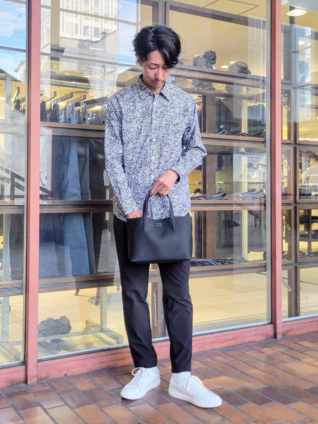 piroyaさんの「TAKEO KIKUCHI｜ストライプ小花 長袖シャツ」を使ったコーディネート