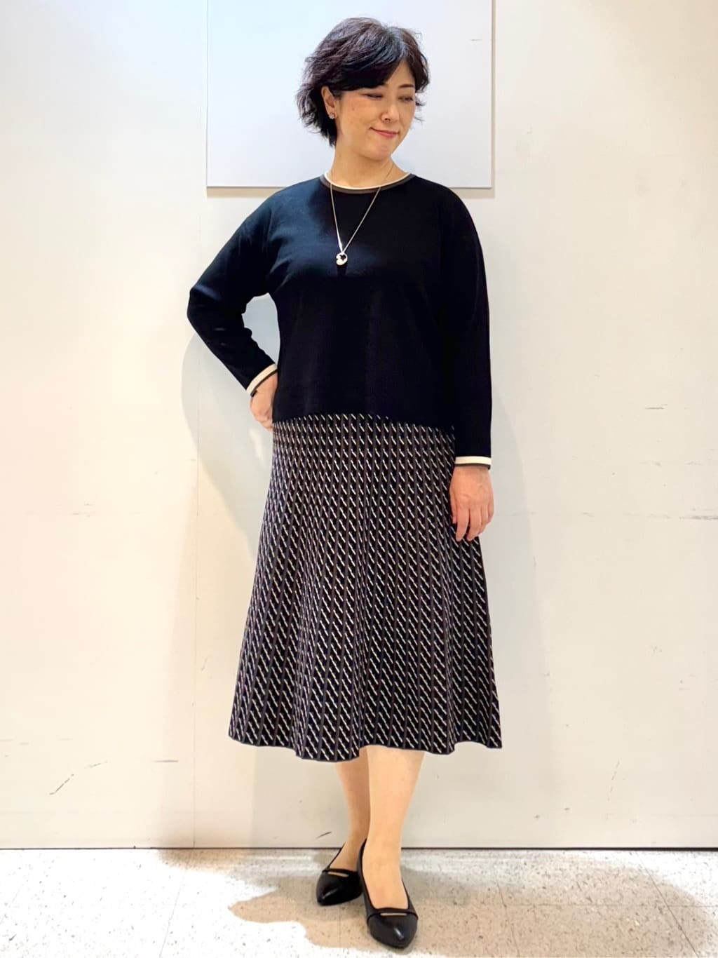 ヤスコさんの「Reflect｜【パンツにもスカートにも合わせやすい◎】ライティブルゾン」を使ったコーディネート