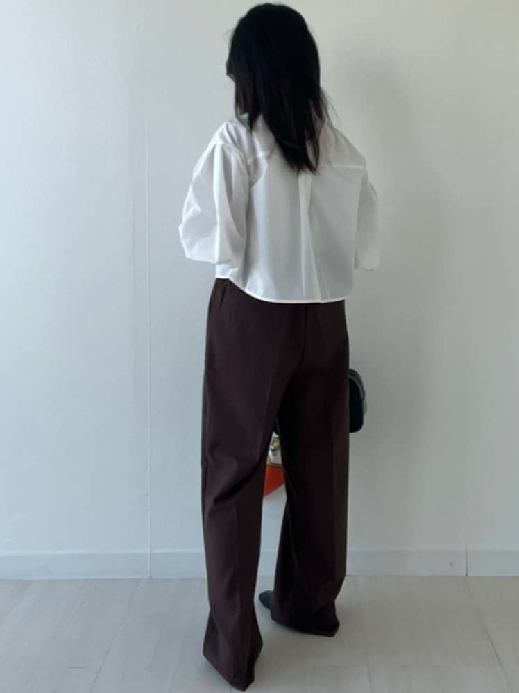 Mori Moriさんの「index｜ラメストライプイージーワイドパンツ／セットアップ可【洗濯機洗い可／防シワ／吸水速乾】」を使ったコーディネート