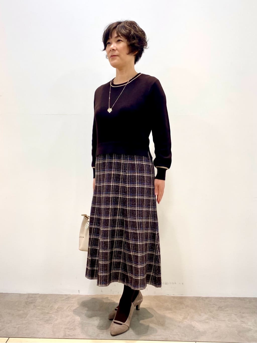 oharaさんの「Reflect｜【SS-4Lサイズ／衿が顔に当たらない◎】スタンドネックミドルコート」を使ったコーディネート