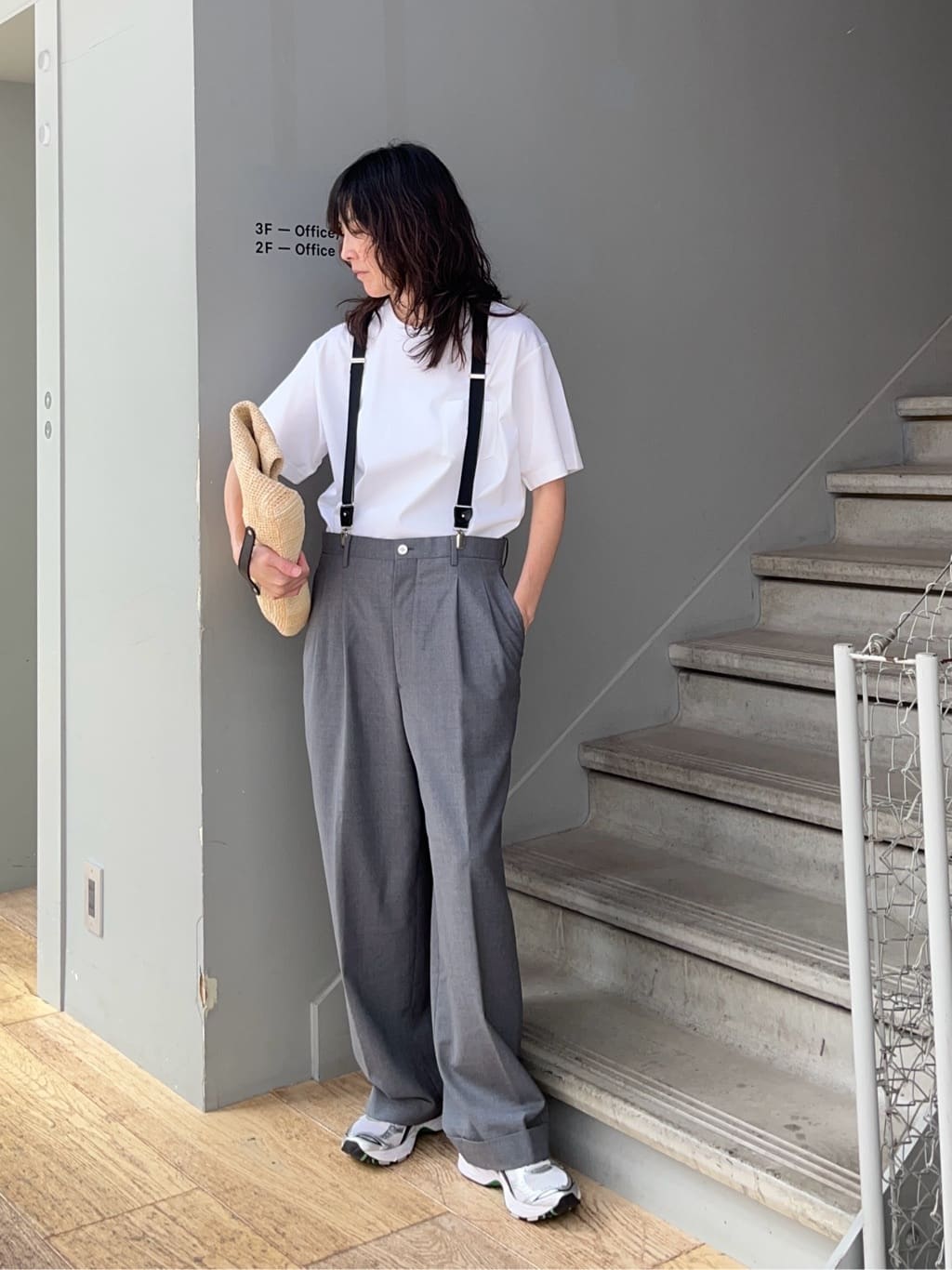 神野（jinno）さんの「TAKEO KIKUCHI｜【COOL CITY WEAR】ワンポイント刺しゅう ポケットTシャツ /接触冷感」を使ったコーディネート