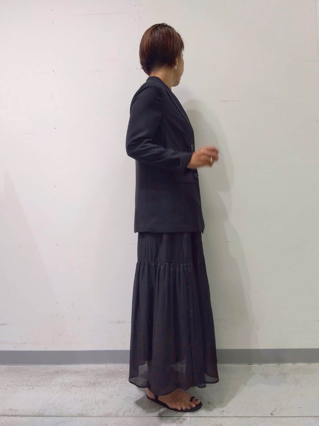 Kさんの「INDIVI｜【軽く羽織れる！】ダブルジャケット」を使ったコーディネート