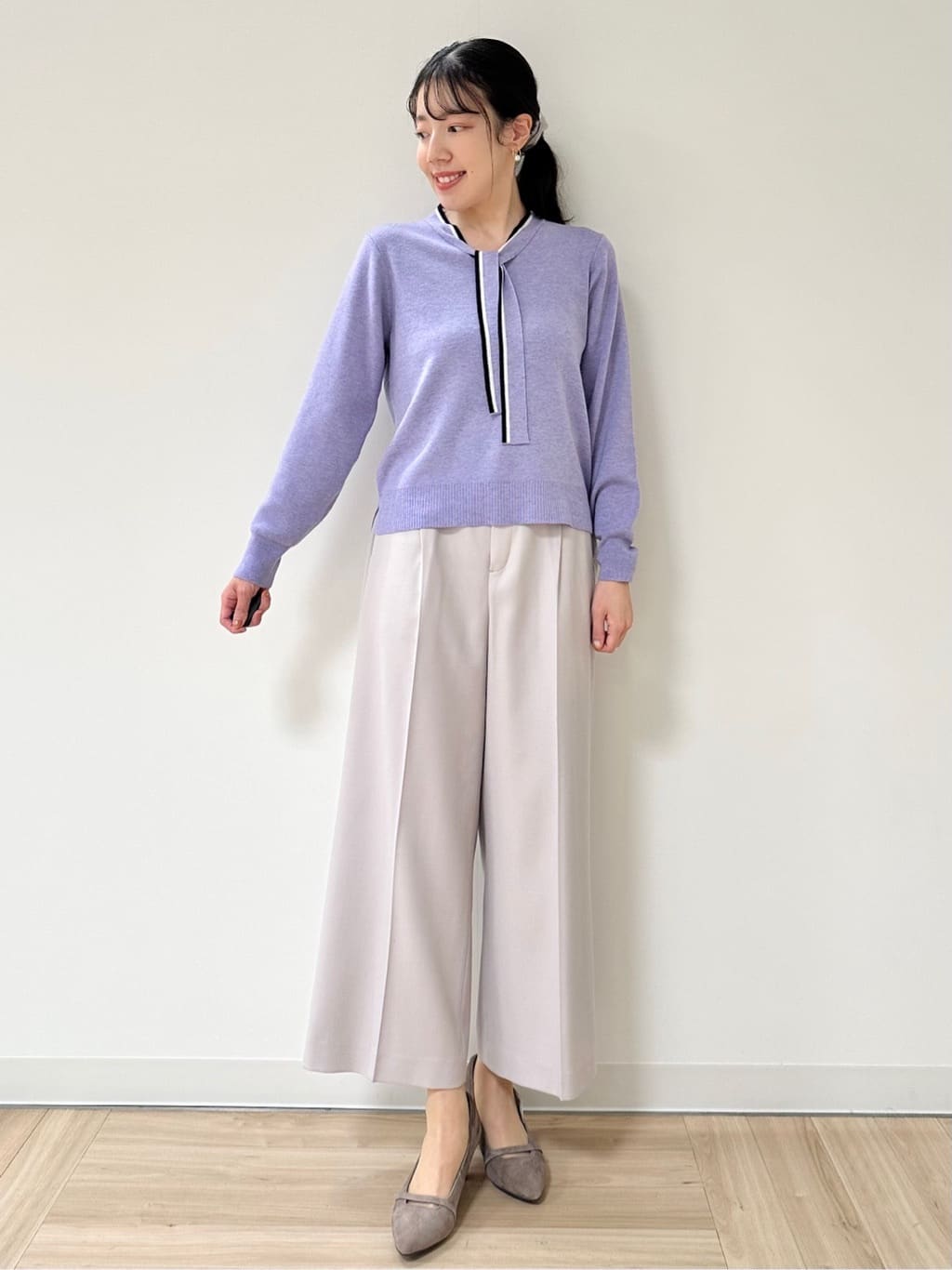 Momoさんの「Reflect｜【腰周りすっきり◎】ワイドクロップドパンツ」を使ったコーディネート