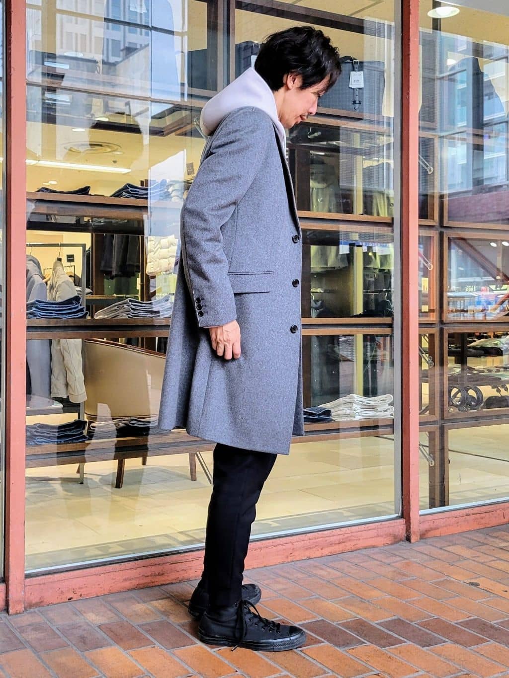 piroyaさんの「TAKEO KIKUCHI｜ウールカシミヤブレンド チェスターコート」を使ったコーディネート