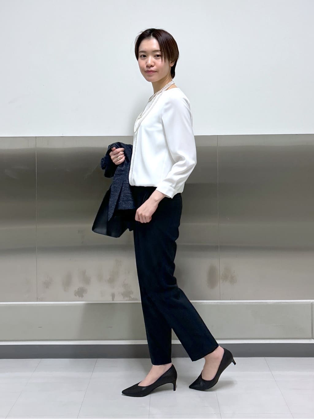 kanaeさんの「INDIVI｜【マルチWAY】3点セットパール調ネックレス」を使ったコーディネート