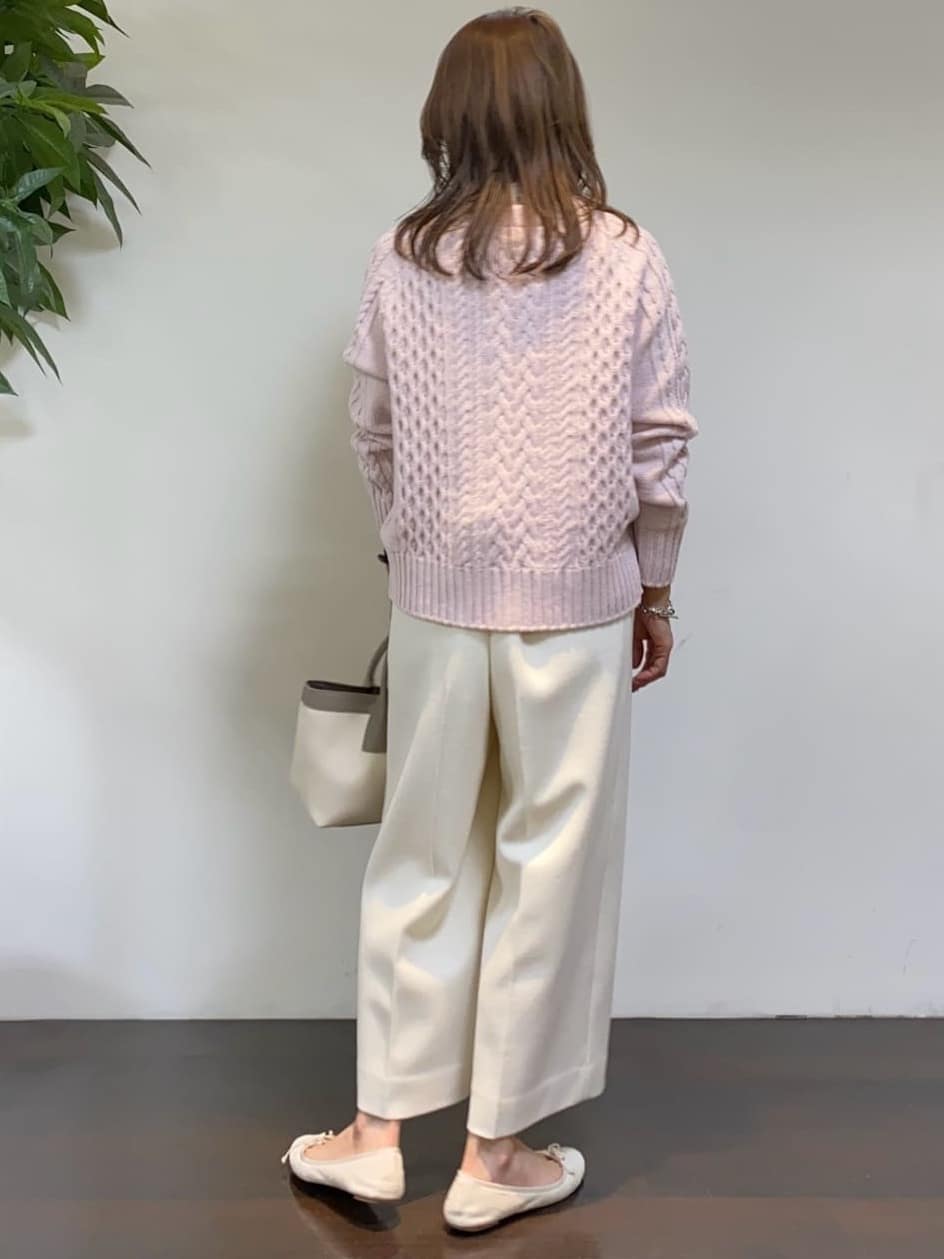 tomoさんの「UNTITLED｜【洗える】スポンディッシュ ケーブル柄ニット」を使ったコーディネート