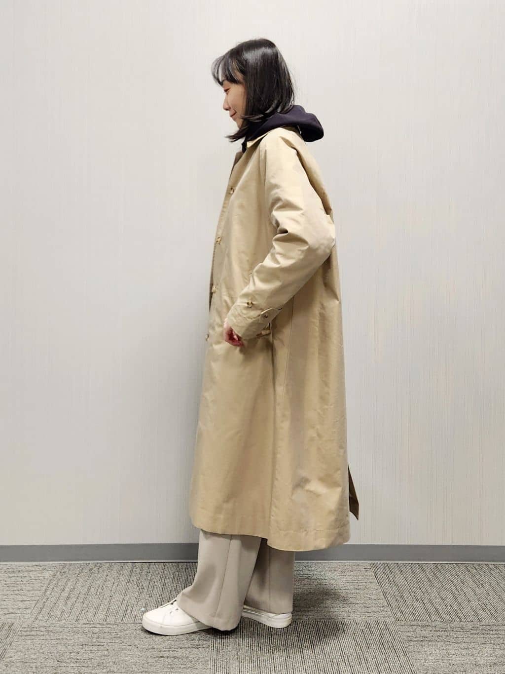 naraさんの「Dessin｜シャンブレースプリングコート」を使ったコーディネート