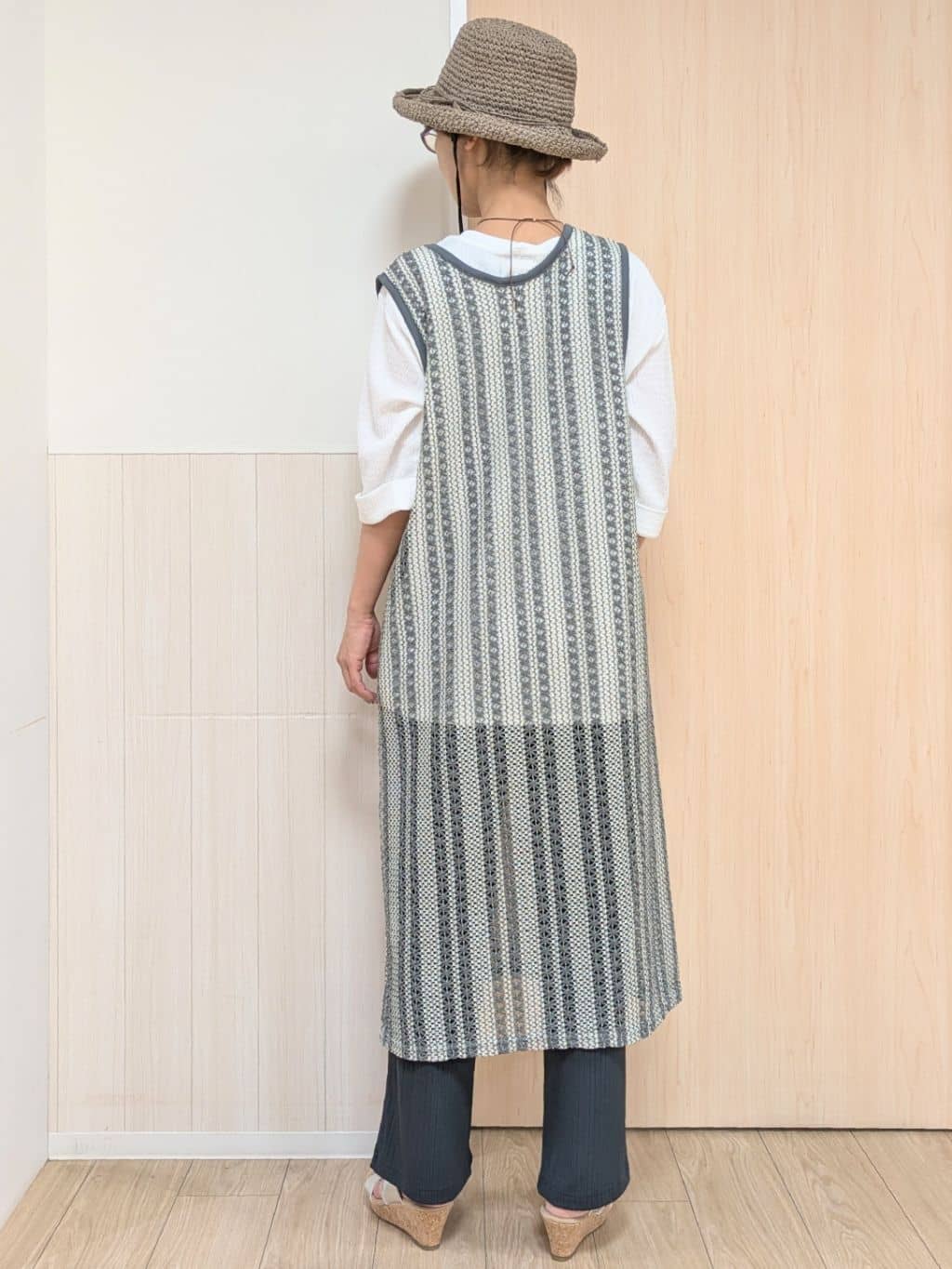 YuAさんの「SHOO･LA･RUE｜◆【洗える/S-LL】表面感が魅力 インせず決まる 裾タック半端袖トップス」を使ったコーディネート