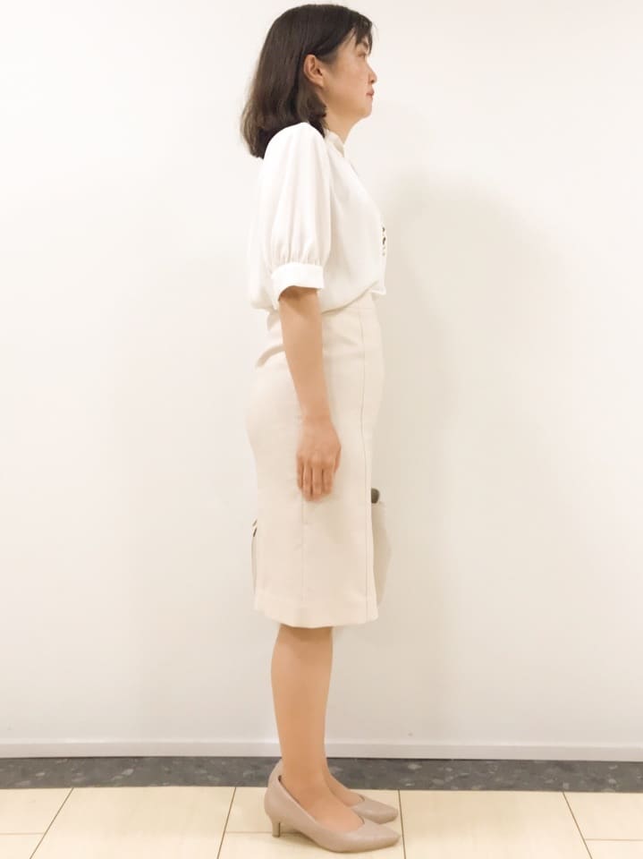 yukinaさんの「COUP DE CHANCE｜◆【手洗い可／日本製】パフスリーブブラウス」を使ったコーディネート