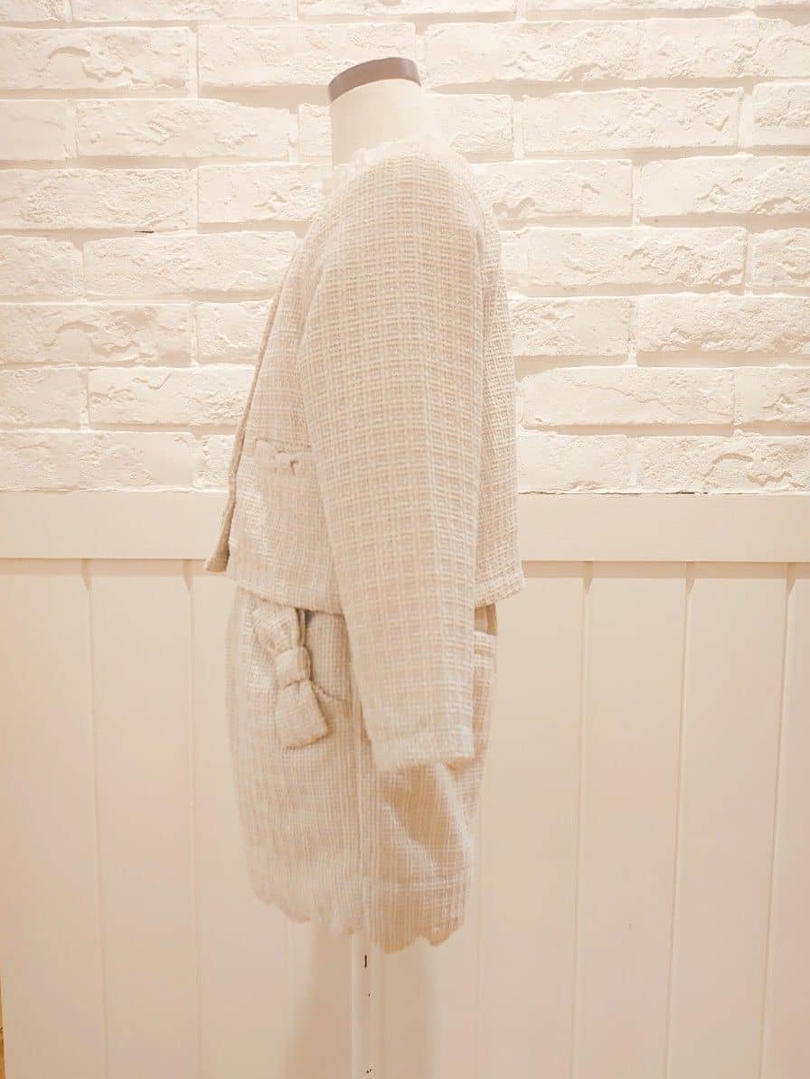 akamiさんの「SHOO･LA･RUE｜◆【100-140cm/プチセレ】ツイードジャケット」を使ったコーディネート