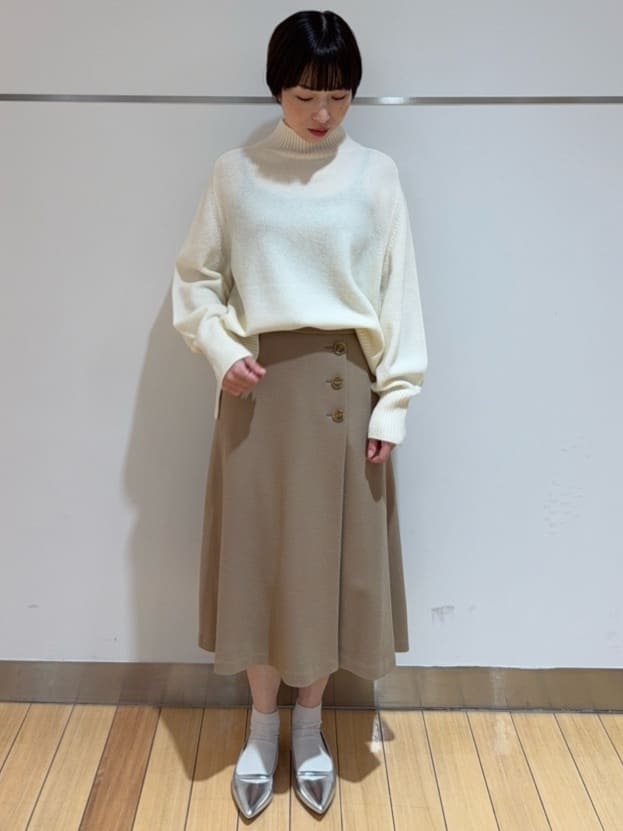 あやさんの「UNTITLED｜【8色展開/洗える】ウールカシミヤ ハイネックニット」を使ったコーディネート