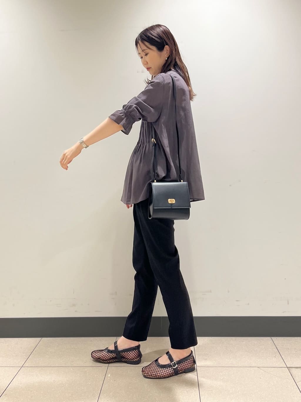 shokoさんの「INDIVI｜【洗える/コットン】ピンタックシアーブラウス」を使ったコーディネート