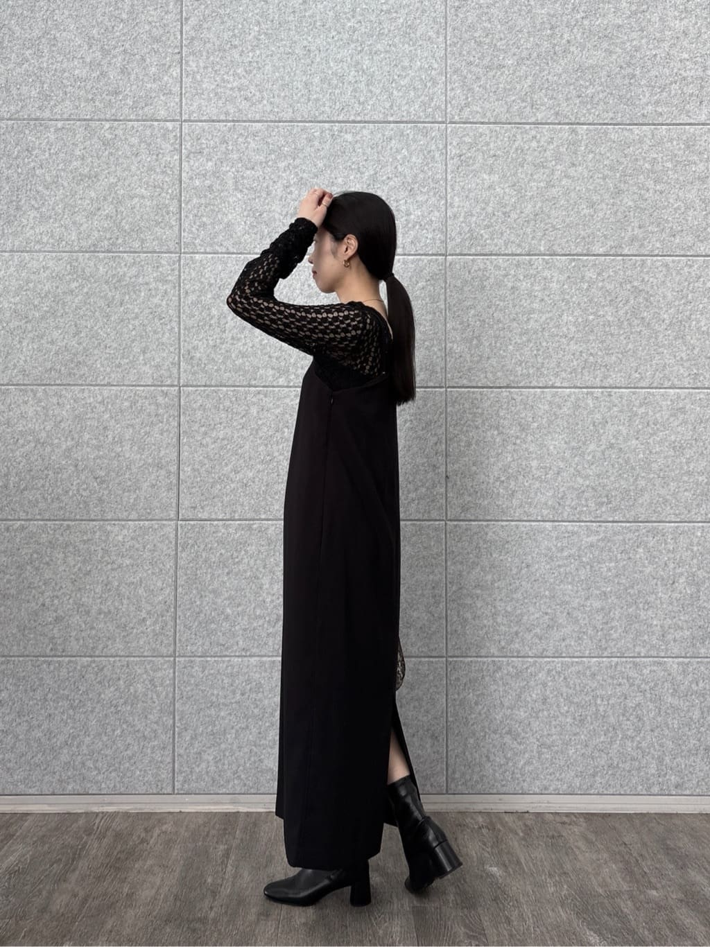 ひなさんの「INDIVI｜【LE VERNIS】Metal handle minibag」を使ったコーディネート