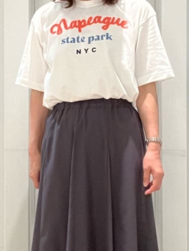 Fujitaさんの「Dessin｜【洗える】オーガニックコットンロゴTシャツ」を使ったコーディネート