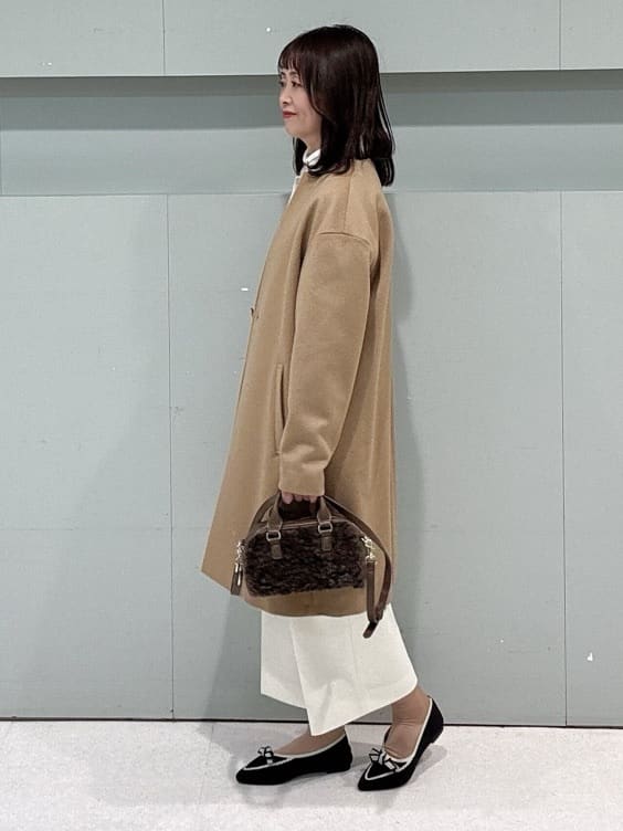 makiさんの「UNTITLED｜【日本製／通勤／フォーマル】カシミヤ混ノーカラーコート」を使ったコーディネート