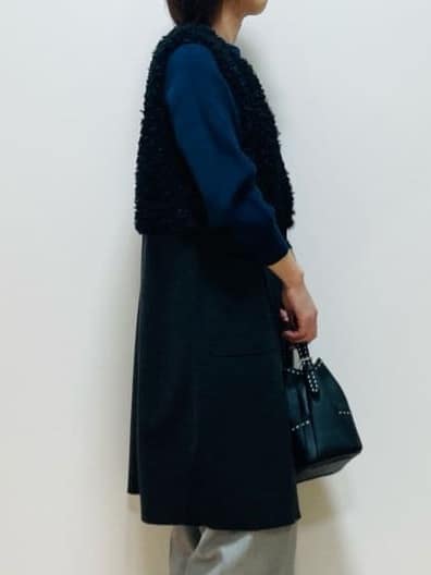 Riiさんの「Reflect｜【選べる8色／スカートにもパンツにも◎】ウール混ボートネックニット」を使ったコーディネート
