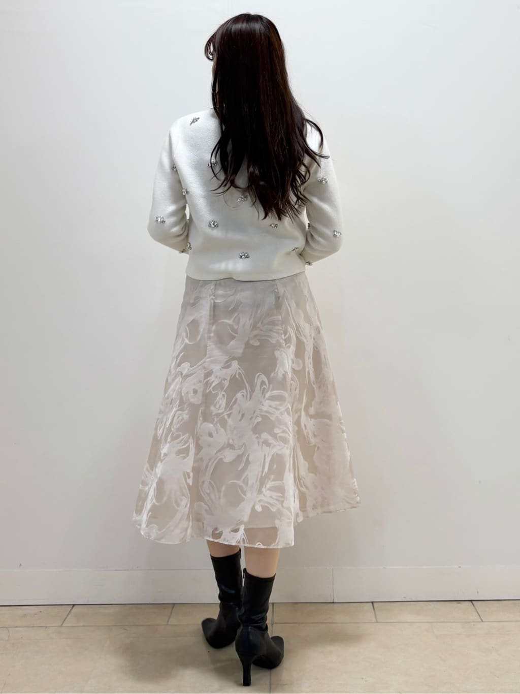 sayaさんの「COUP DE CHANCE｜【手洗い可／日本製】フラワー柄プリントスカート」を使ったコーディネート