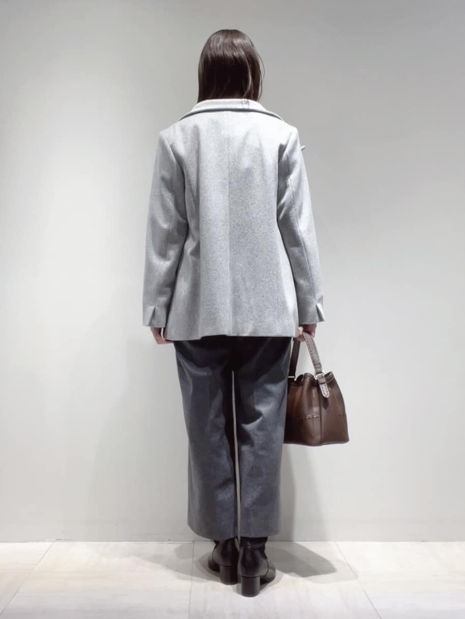 yukaさんの「Reflect｜【SS-4Lサイズ／衿が顔に当たらない◎】スタンドネックミドルコート」を使ったコーディネート