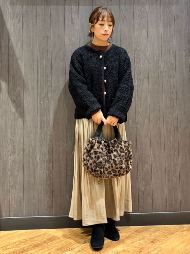 meiさんの「SHOO･LA･RUE｜起毛ニットブーツ」を使ったコーディネート