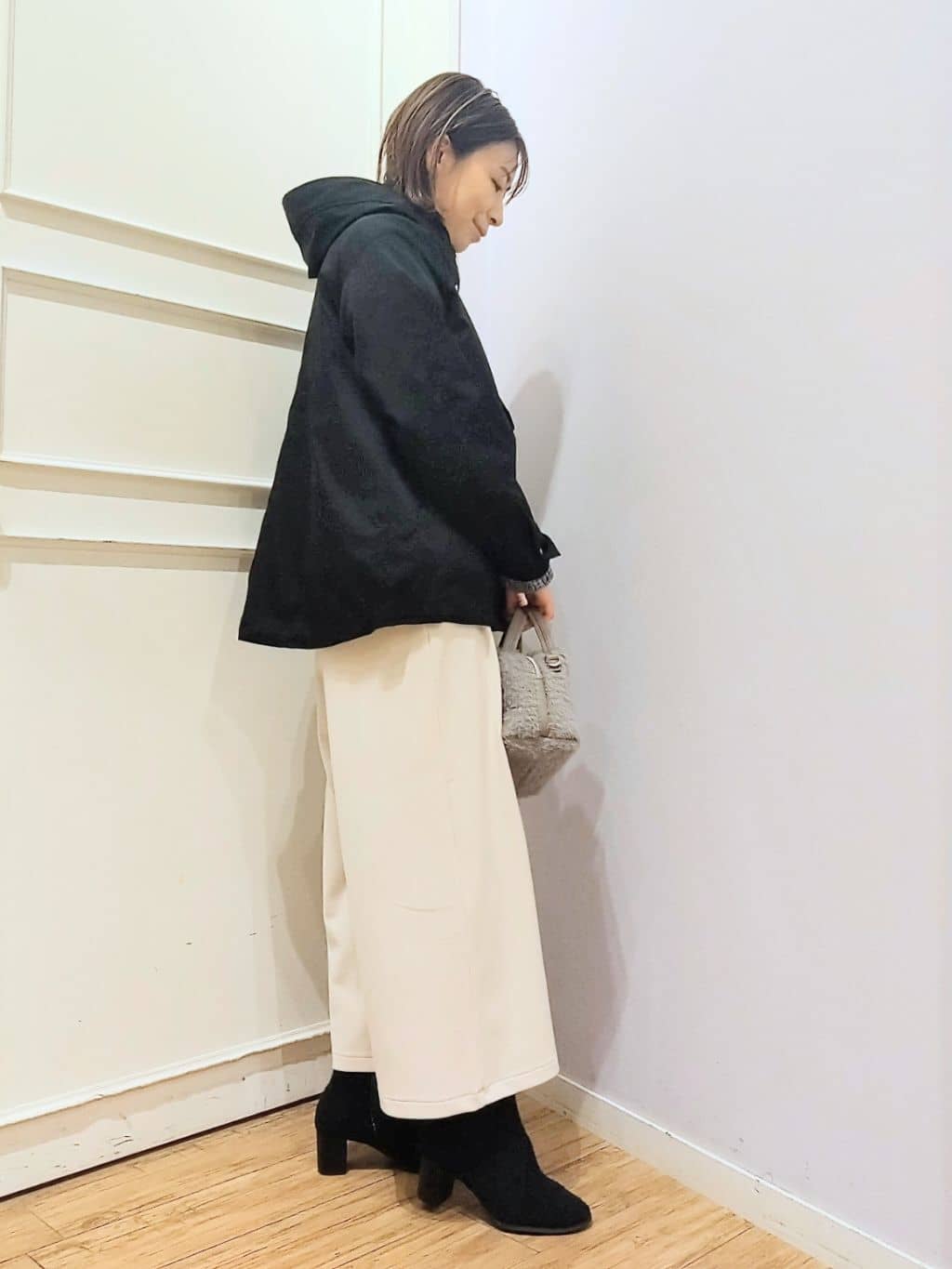 miomioさんの「SHOO･LA･RUE｜【着丈選べる/きっと虜になる】あったかもちもち ワイドパンツ」を使ったコーディネート