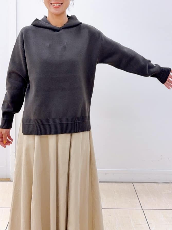 Osawaさんの「Dessin｜【洗える／体型カバー】ちょうどいいニットパーカ」を使ったコーディネート