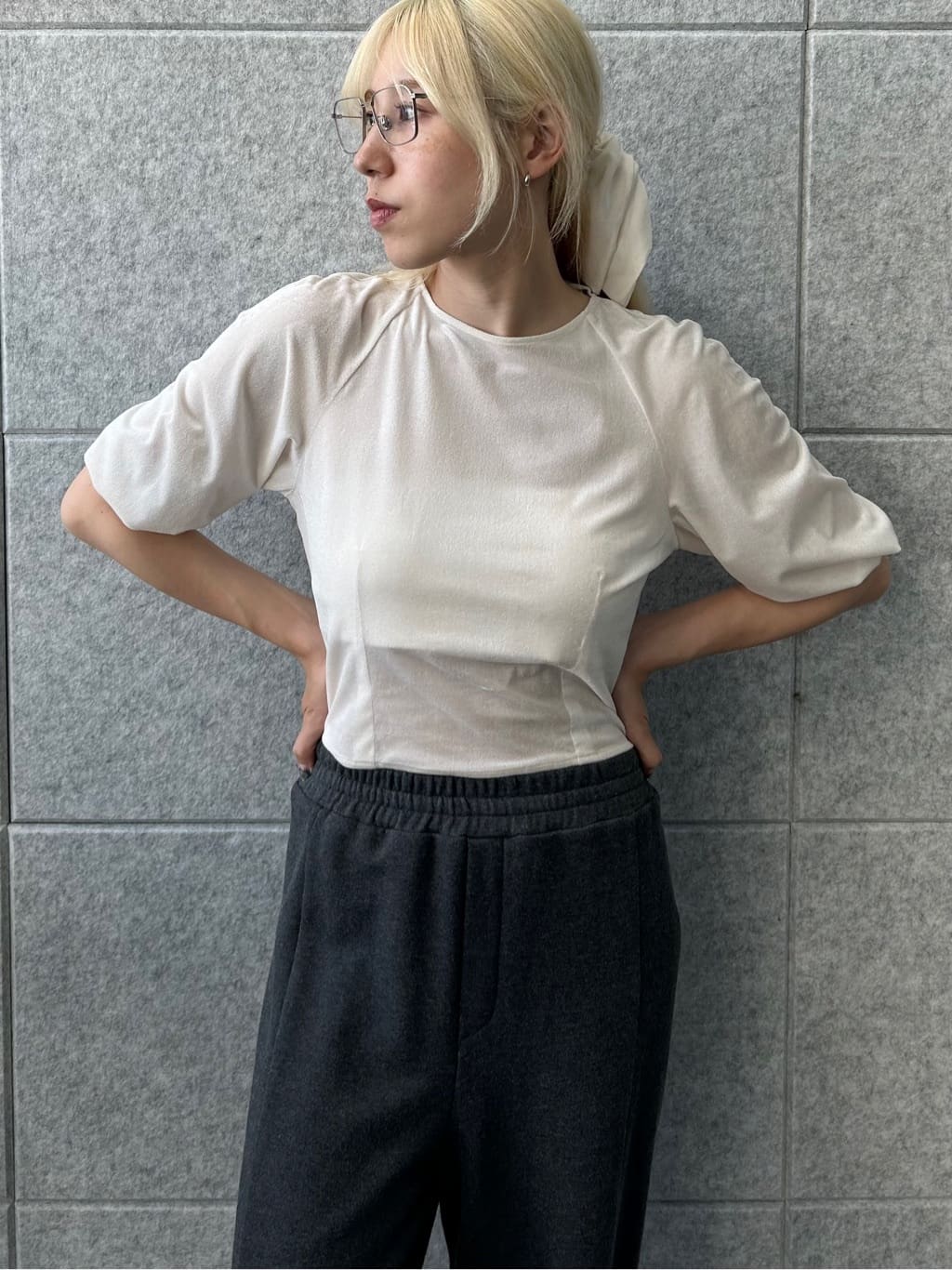 honoka Aさんの「CODE A｜velvet ribbon pullover」を使ったコーディネート