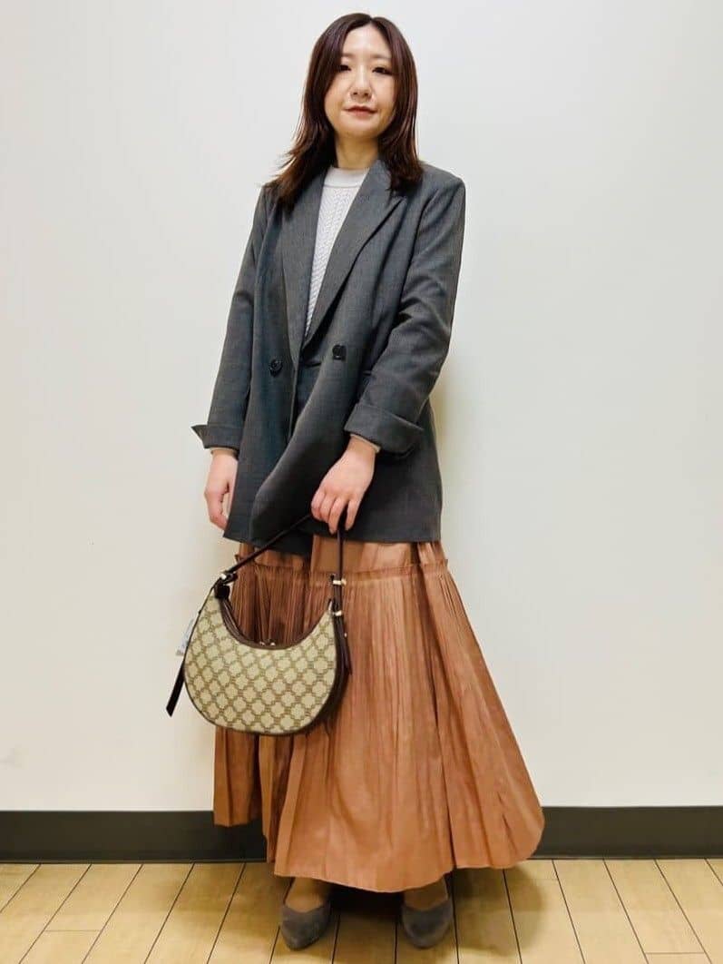 miiiさんの「Reflect｜【ほんのりラメ感◎】ケーブル柄ニット」を使ったコーディネート
