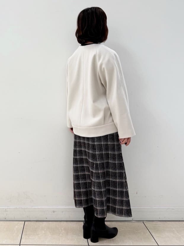 KIKIさんの「Reflect｜【ゆったりシルエット】ジャージメルトンコクーンジャケット」を使ったコーディネート